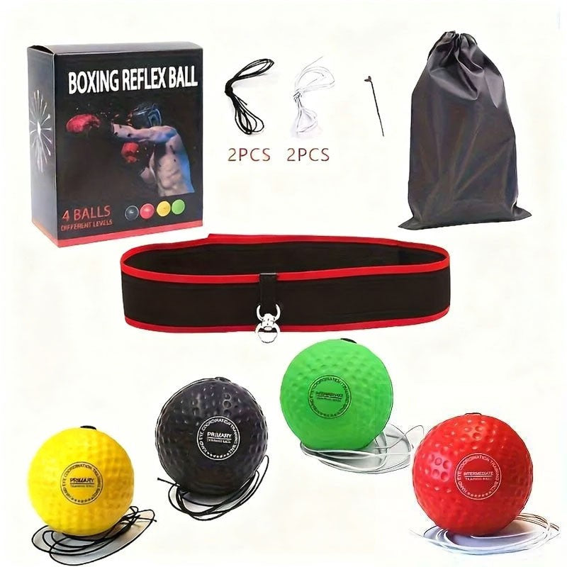 Boxbollen Boxing Fight Ball Punch Exercise Head Band Reflex Speed Training