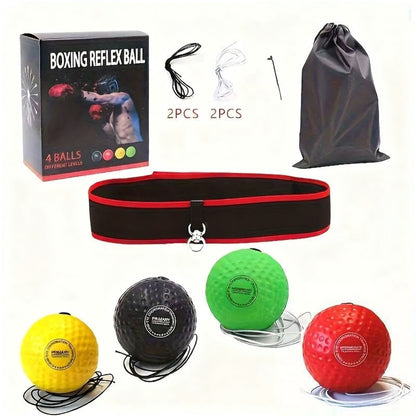 Boxbollen Boxing Fight Ball Punch Exercise Head Band Reflex Speed Training