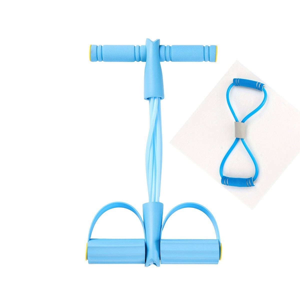 Multi-Function Tension Rope 6Tube Gym Fitness Foot Pedal Exerciser Pull Band New
