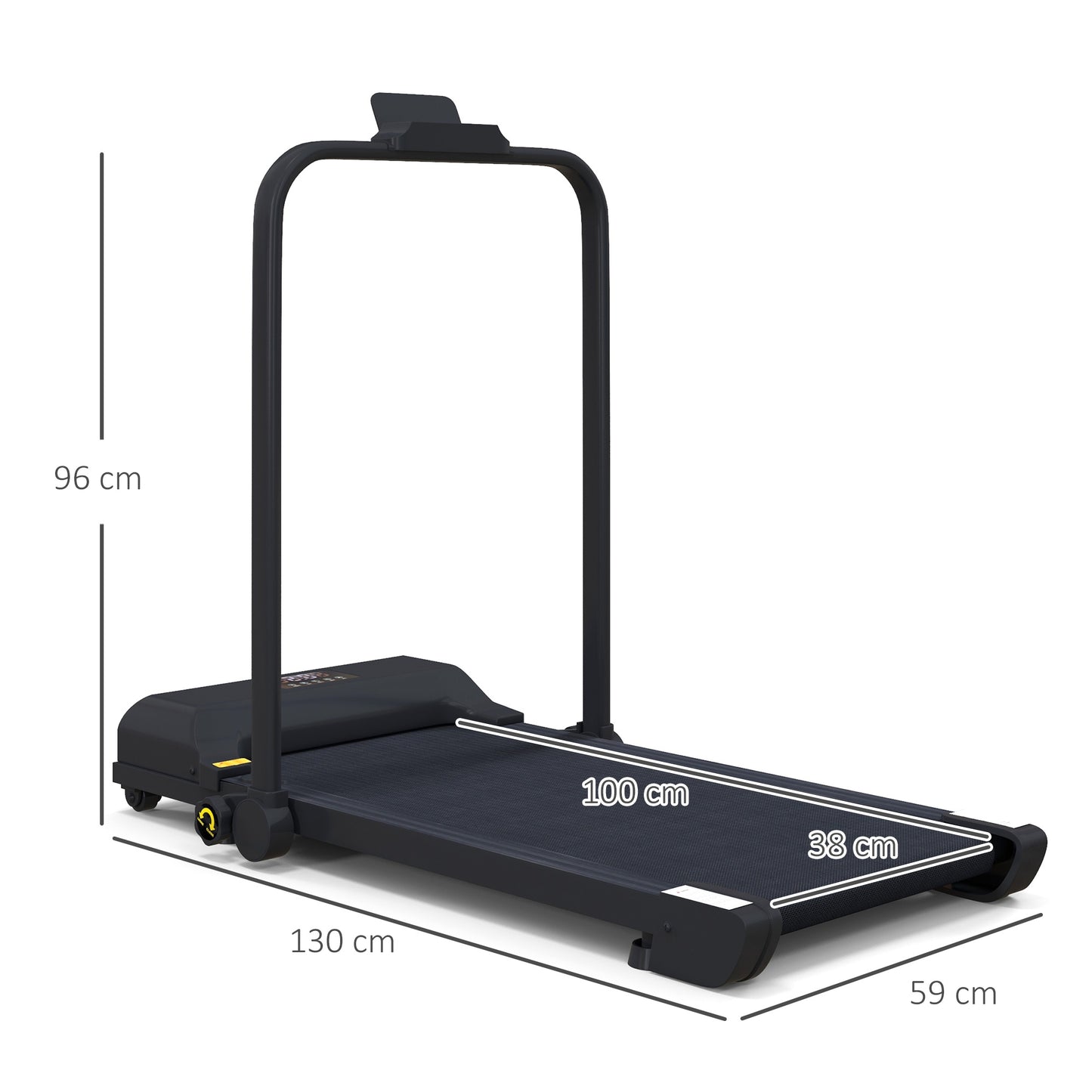 2.5HP Walking Pad Treadmill, Folding Under Desk Treadmill, Walking Machine, 1-10km/h, With Remote Control
