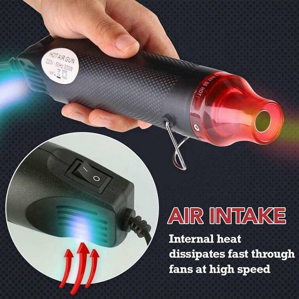 300W Handheld Hot Air Gun Portable Mini Heat Gun For DIY Crafts Shrink Wrapping