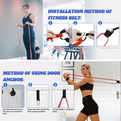 Resistance Bands Heavy Duty Set Gym Exercise Assisted Pull Up Fitness Workout