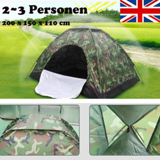 2-3 Man Automatic Instant Double Layer-Up Camping Tent Waterproof Outdoor