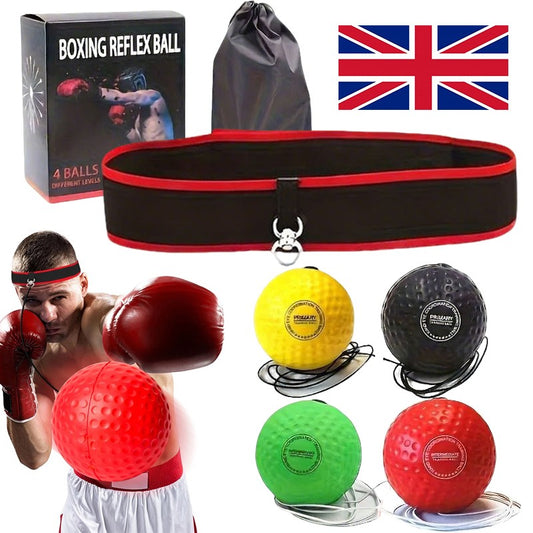 Boxbollen Boxing Fight Ball Punch Exercise Head Band Reflex Speed Training