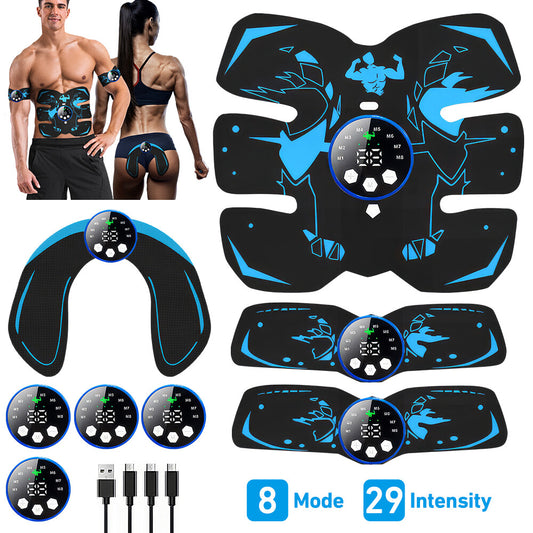 EMS Abdominal Muscle Toning Trainer ABS Stimulator AB Hip Arm Toner Fitness Belt