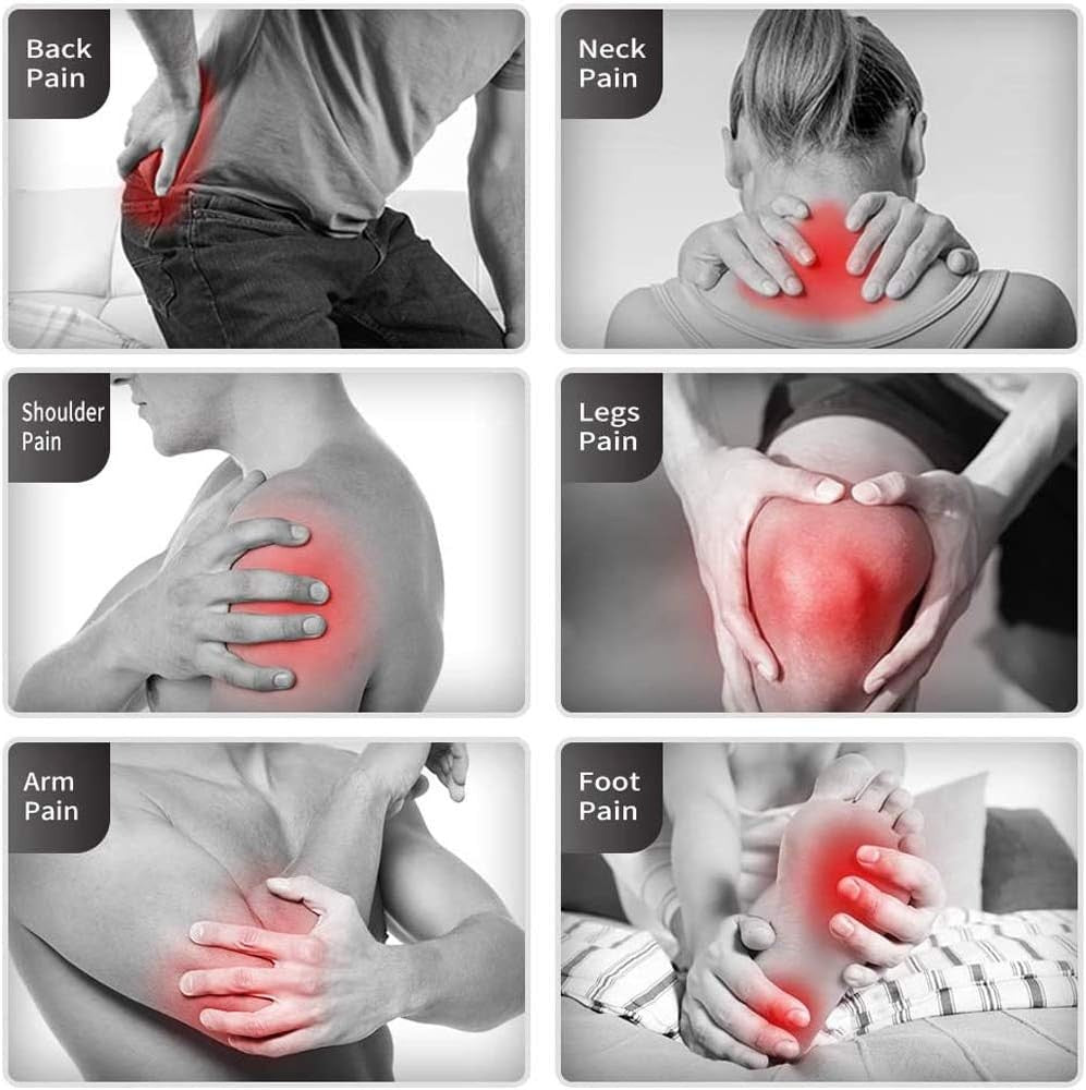 Electric Shiatsu Neck Back Shoulder Massager With Heat & Kneading, Deep Tissue Massage For Home Car Office Use, UK Plug