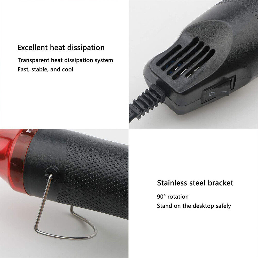 300W Handheld Hot Air Gun Portable Mini Heat Gun For DIY Crafts Shrink Wrapping