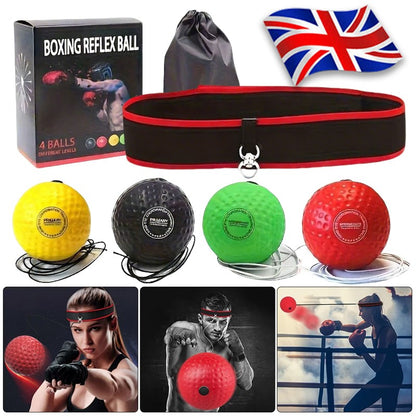 Boxbollen Boxing Fight Ball Punch Exercise Head Band Reflex Speed Training