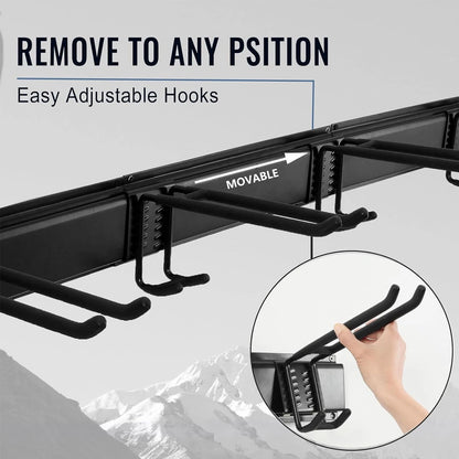 NEW 3x Garage Garden Tool Holder Storage Rack Shed Wall Mounted Organiser Long Hooks
