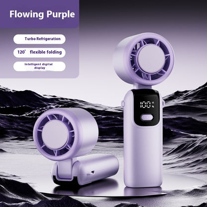 Violent Fan Digital Display High-speed Outdoor Handheld USB Cooling Fan