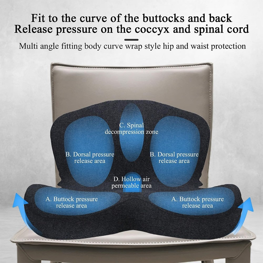 Memory Foam Lumbar Support Cushion Back Pain Relief For Office Chair Car Seat