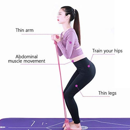 Multi-Function Tension Rope 6Tube Gym Fitness Foot Pedal Exerciser Pull Band New