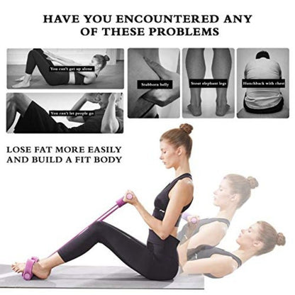 Multi-Function Tension Rope 6Tube Gym Fitness Foot Pedal Exerciser Pull Band New