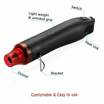 300W Handheld Hot Air Gun Portable Mini Heat Gun For DIY Crafts Shrink Wrapping