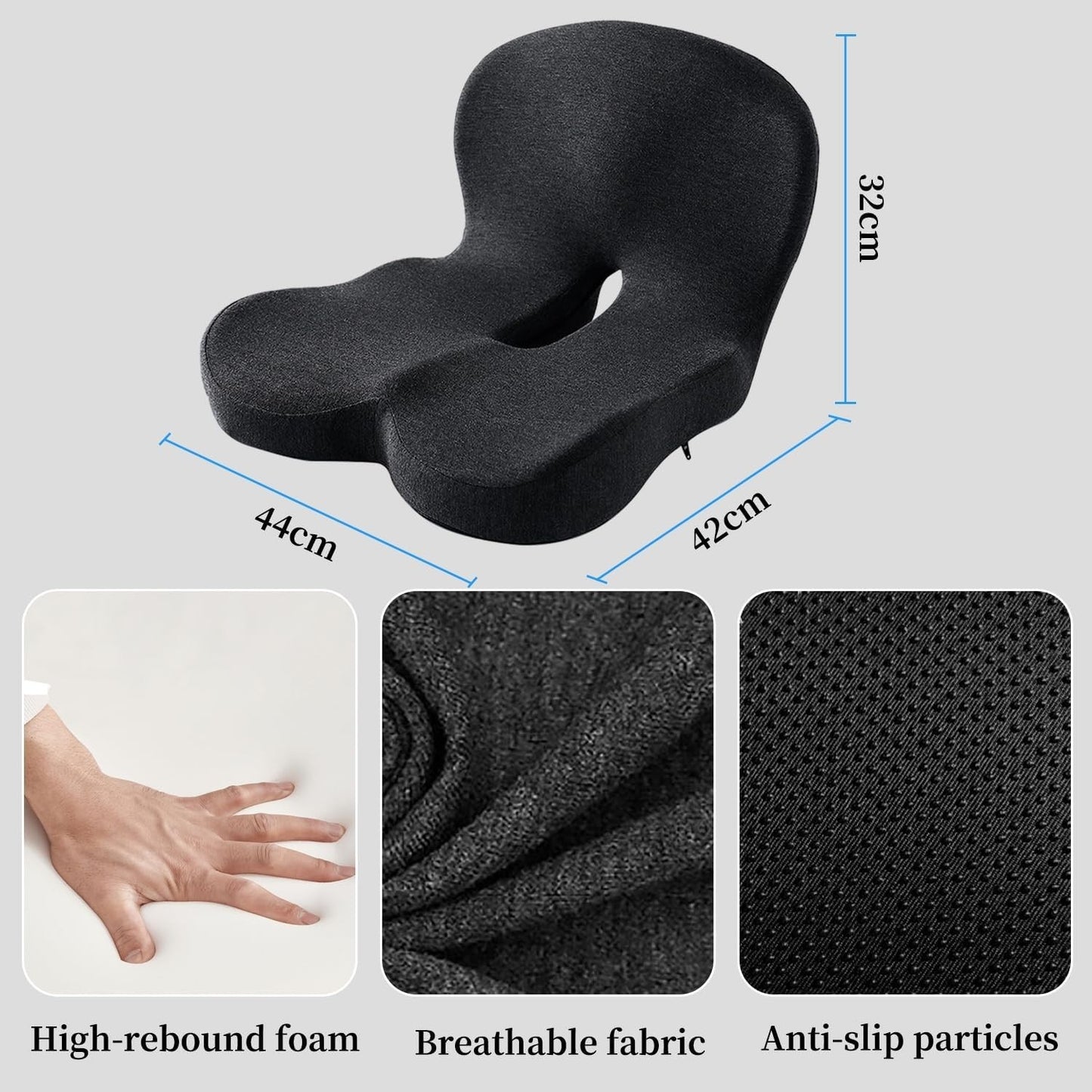 Memory Foam Lumbar Support Cushion Back Pain Relief For Office Chair Car Seat