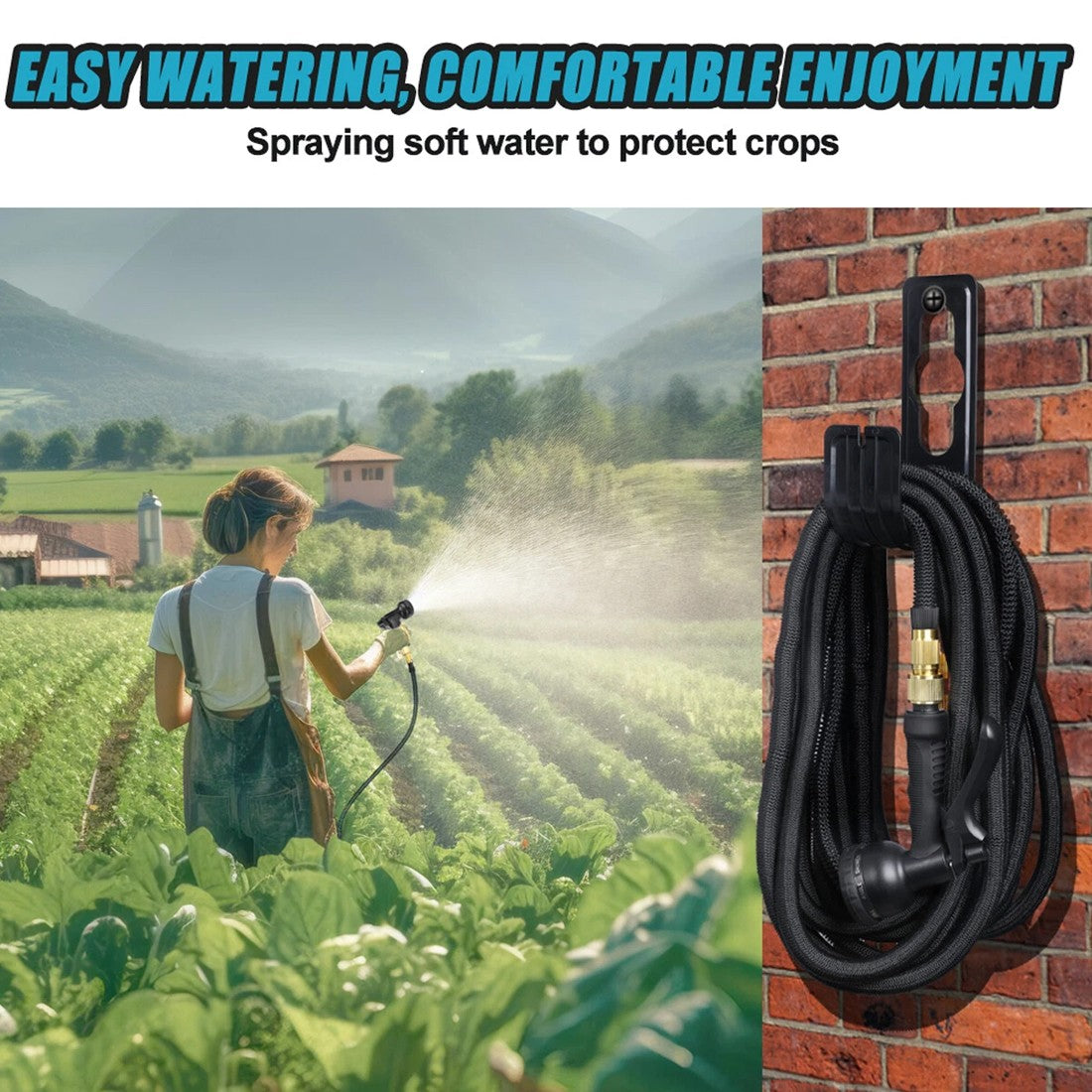 Heavy Duty 25-100FT Expandable Garden Hose Pipe Flexible With Water Spray Gun UK