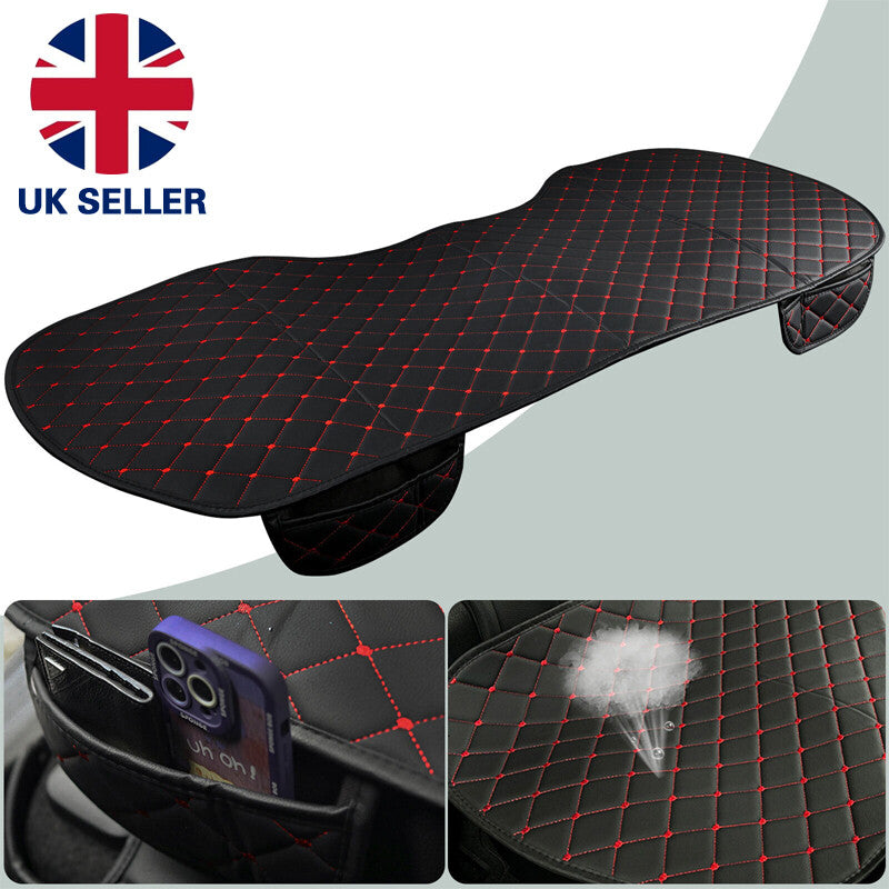 Car PU Leather Rear Back Seat Cover Universal Pad Mat Chair Protector Cushion UK