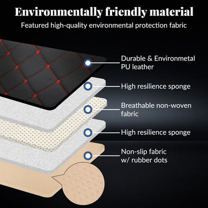 Car PU Leather Rear Back Seat Cover Universal Pad Mat Chair Protector Cushion UK