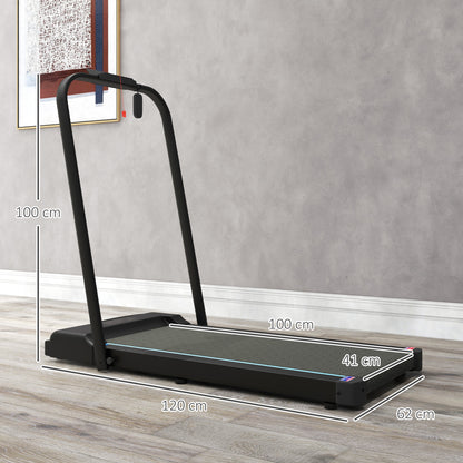 SPORTNOW 2.5HP Walking Pad, 1-6km/h Folding Treadmill With Remote Control And LED Display For Home Gym Office, Blue