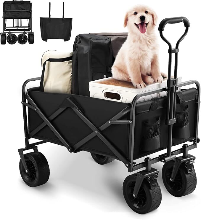 Heavy Duty Foldable Camping Outdoor Garden Trolley Cart Wagon Truck Wheelbarrow