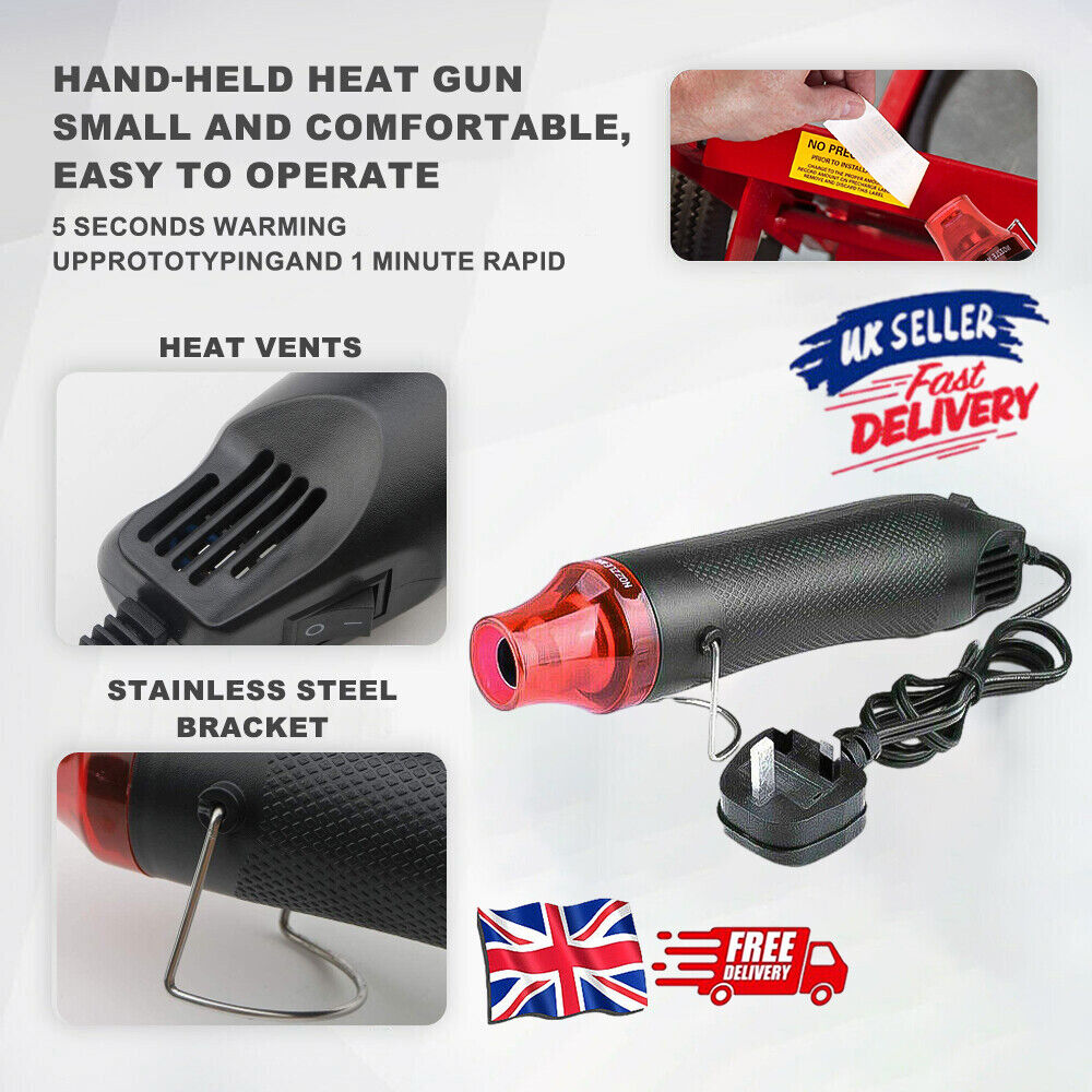300W Handheld Hot Air Gun Portable Mini Heat Gun For DIY Crafts Shrink Wrapping