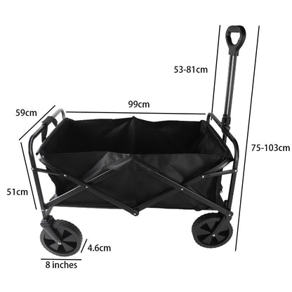 Heavy Duty Foldable Camping Outdoor Garden Trolley Cart Wagon Truck Wheelbarrow